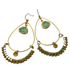 LAST PAIR - Gold Amazonite Teardrop Earrings - Seafoam Crystal Image 2