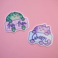 Image 5 of Queer Cat - Eco Friendly Die Cut Sticker