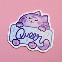 Image 1 of Queer Cat - Eco Friendly Die Cut Sticker