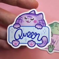 Image 2 of Queer Cat - Eco Friendly Die Cut Sticker