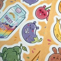 Image 3 of Vegetable Animals - A6 Recycled Paper Sticker Sheet 