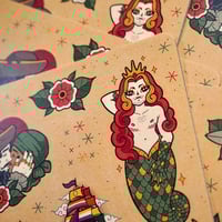 Image 4 of Old School Flash Tattoo - Queer Pirates - A6 Recycled Paper Sticker Sheet