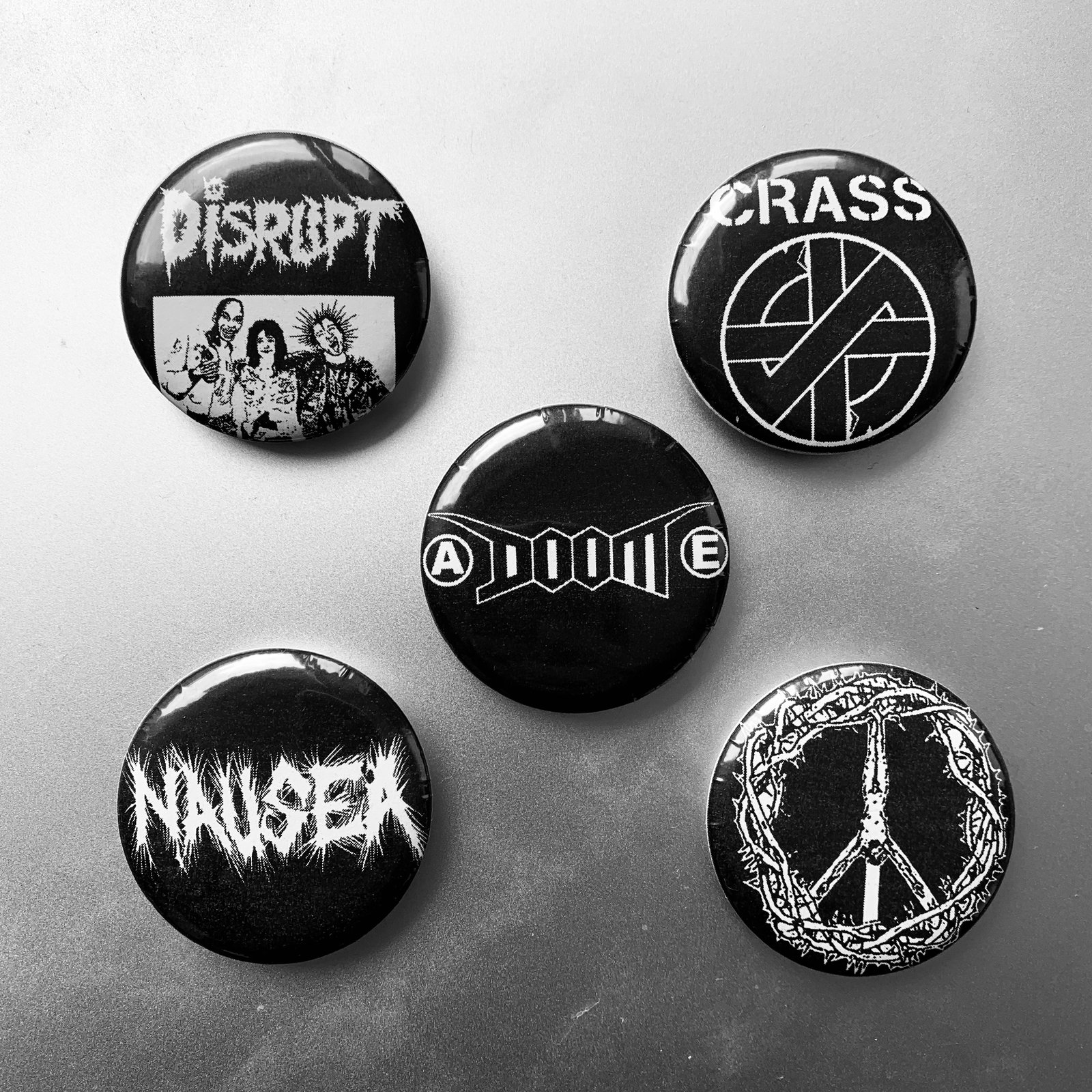 CRUST PUNK PIN SET