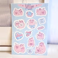 Image 1 of  Self Lover - Self Care Pig - A5 Recycled Paper Sticker Sheet