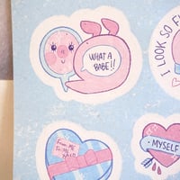 Image 2 of  Self Lover - Self Care Pig - A5 Recycled Paper Sticker Sheet