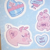 Image 4 of  Self Lover - Self Care Pig - A5 Recycled Paper Sticker Sheet