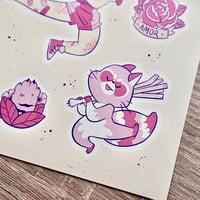 Image 3 of Tiger Kick - Flash Tattoo Muay Thai - A5 Recycled Paper Sticker Sheet
