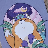 Image 2 of Chill Night - Fox and Frogs - A6 Digital Print on Recycled Paper