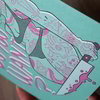 Image 2 of WDYW - Human with Tattoos and a Knife - A6 Digital Print on Recycled Paper