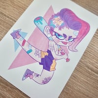 Image 3 of Tiger Kick - Muai Thay with a Baseball Bat - A5 Digital Print on Recycled Paper