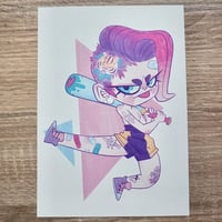 Image 1 of Tiger Kick - Muai Thay with a Baseball Bat - A5 Digital Print on Recycled Paper