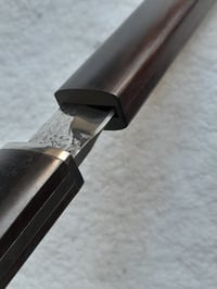 Image 3 of Modern Tanto Full Tang Sandalwood Stainless Steel Camping Collection Hunting