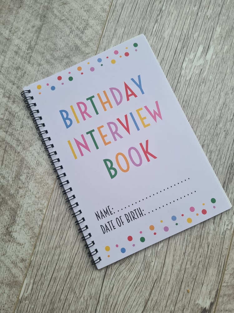 Image of Non Personalised Silk Page Birthday Interview Book