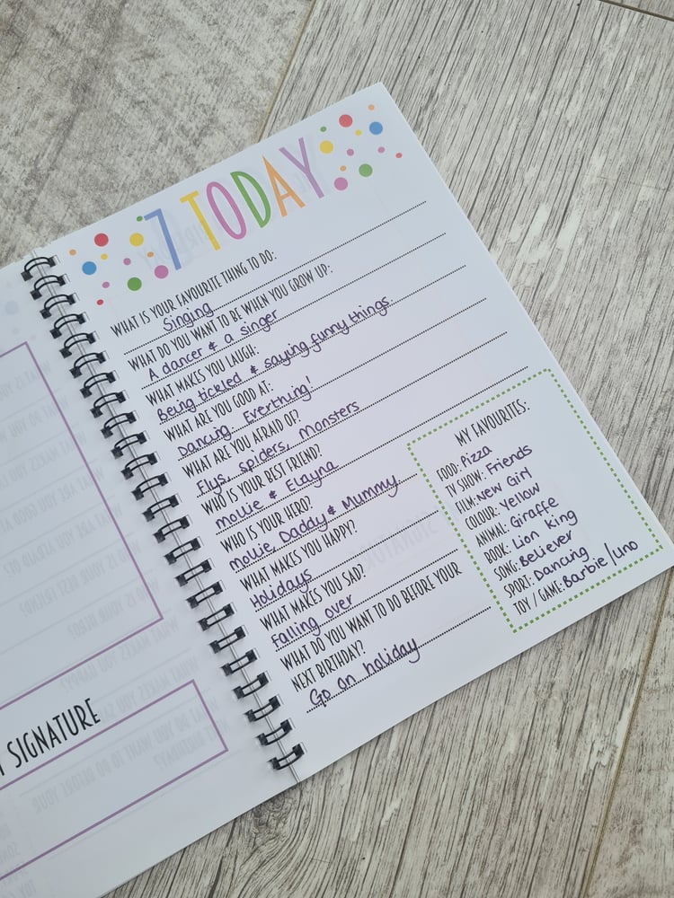 Image of Non Personalised Silk Page Birthday Interview Book