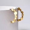 Dotted Arch Brass Earring