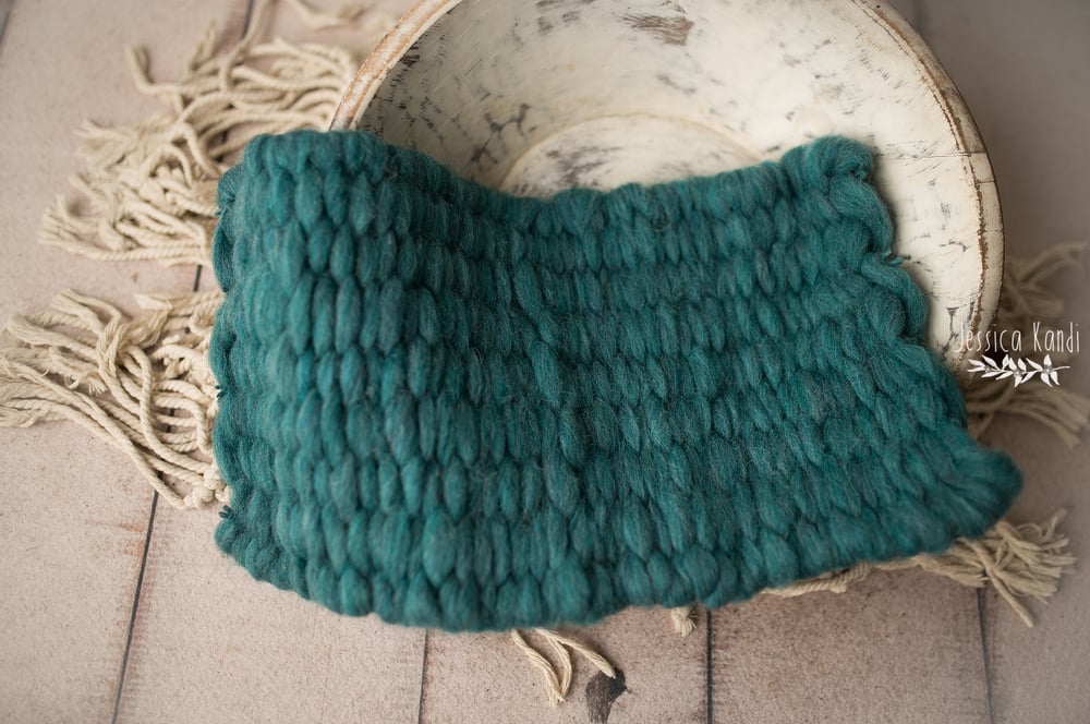 Image of Teal Wool Woven layer