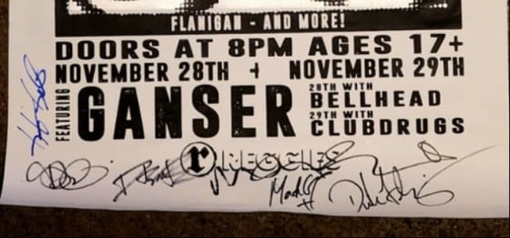 Image of Full Band Signed Extremities 2025 Poster - Silver