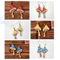 Image 1 of Mushroom Dangle Earrings