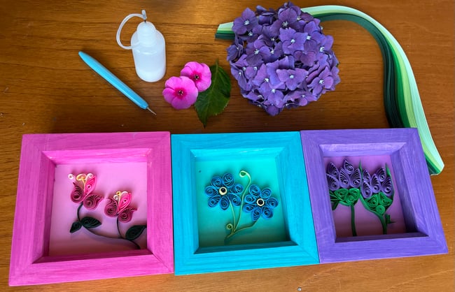 Quilling Trio - Blooms: Sale in Bloom fundraiser 