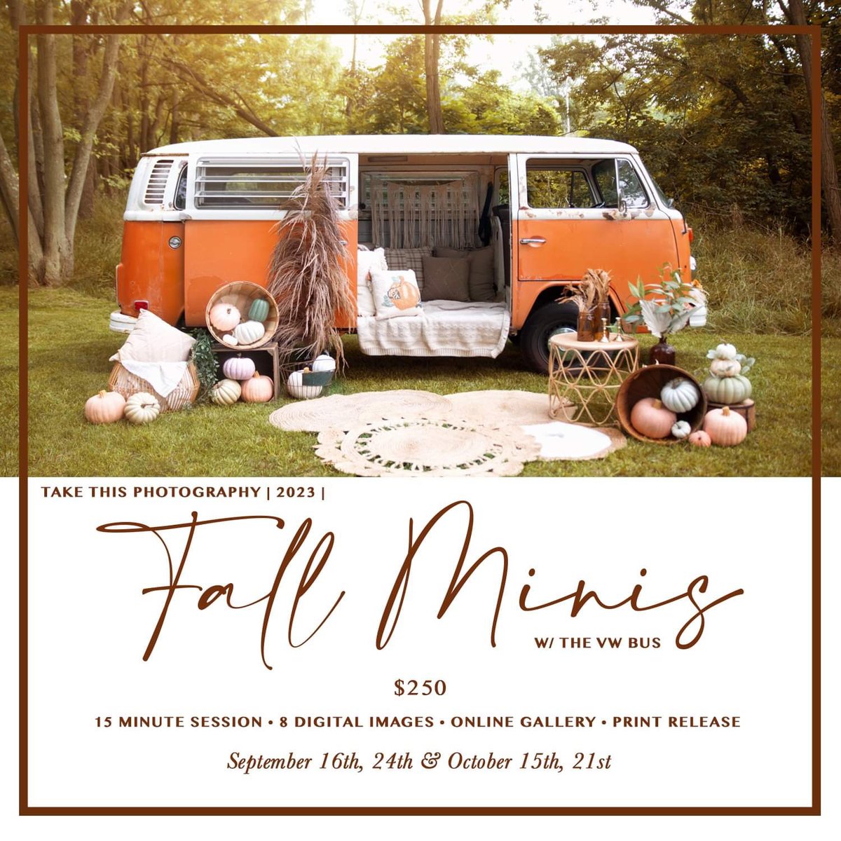 Image of SOLD OUT 2023 VW BUS FALL MINIS -DEPOSIT ONLY-