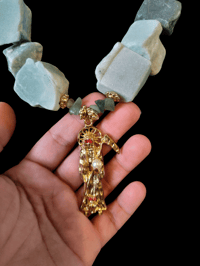 Image 2 of Jade Green Aventurine with gold accents and gold Muerte 