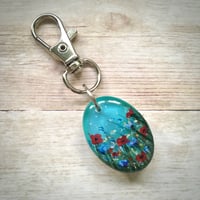 Image 1 of Poppy and Cornflower Meadow Resin Keyring/Bagcharm