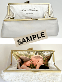 Image 5 of Belize Wedding Clutch - Pearl Strap
