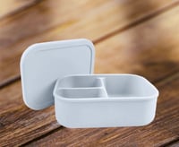 Image 1 of Silicone Bento 3 Lunchbox Glacier Grey