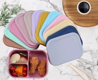 Image 2 of Silicone Bento 3 Lunchbox Glacier Grey