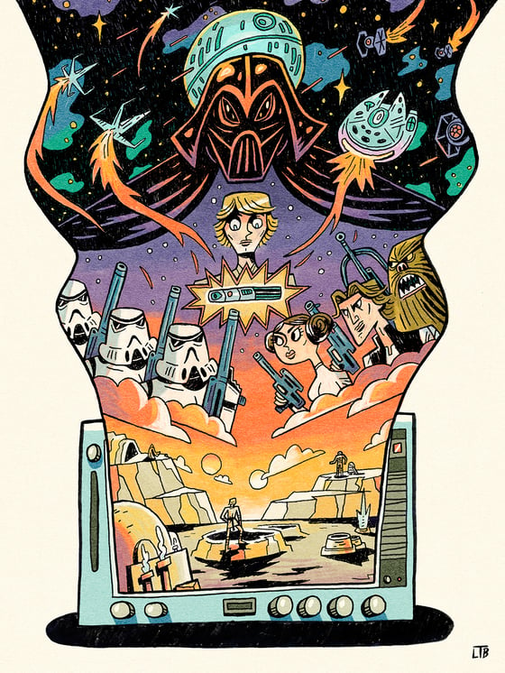 Image of Movie Night: A New Hope print
