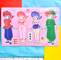 Image 1 of Ranma-Chan Outfits Sticker Sheet