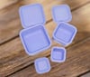 Silicone Snack / Dip Containers 3 pcs Lilac