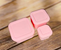 Image 1 of Silicone Snack / Dip Containers 3 pcs Baby Pink