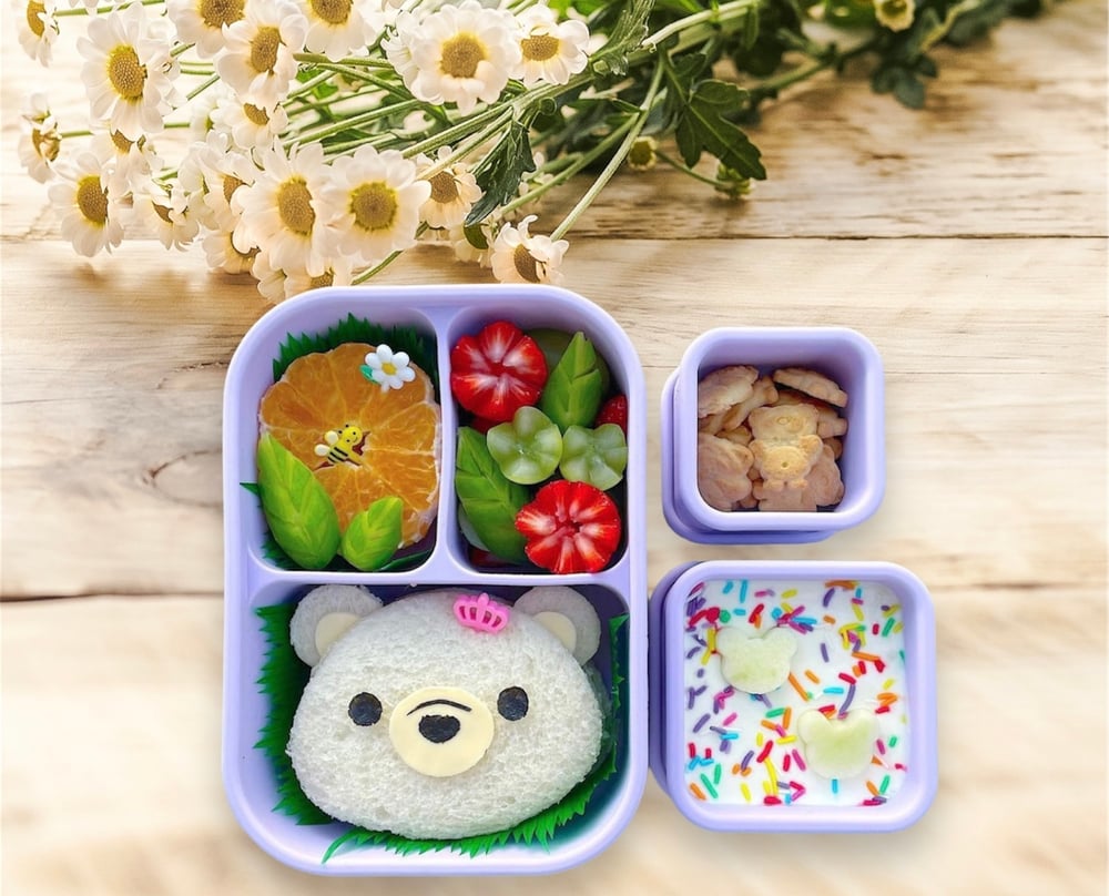 Silicone Bento-3 Lunchbox Lilac
