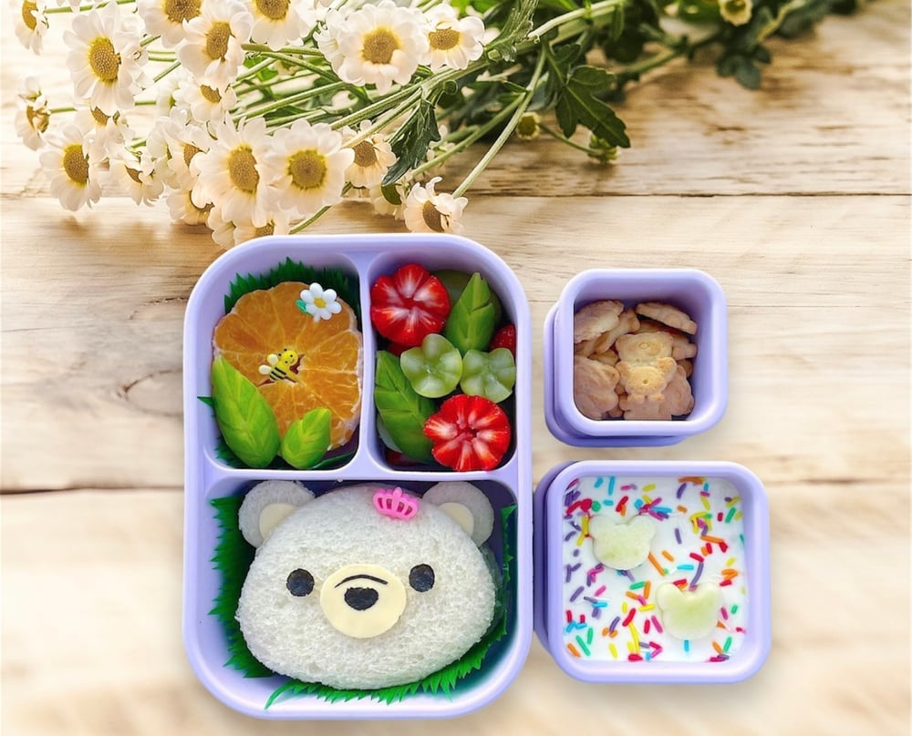 Silicone Bento-3 Lunchbox Baby Pink RRP$30