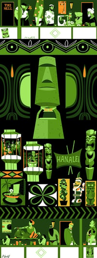 Hanalei canvas wrap giclee print. 15" x 43"