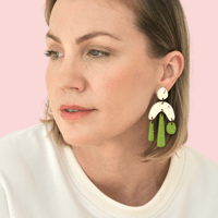 Image 3 of Moss and Stone Statement Dangles