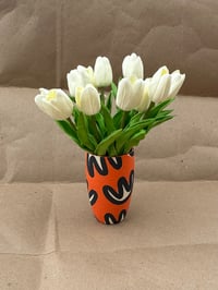 Image 1 of Doodle vase, orange 
