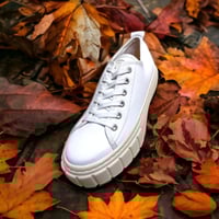 Image 4 of Victoria white cotton canvas trunk sole sneaker made in Spain 
