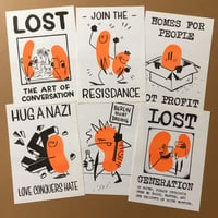 Image 1 of Street Posters - A4 risograph prints, pack of three prints