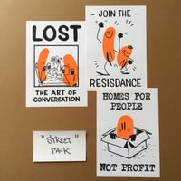 Image 2 of Street Posters - A4 risograph prints, pack of three prints