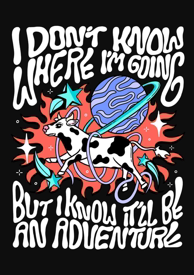 Cosmic cow adventure - PRINT