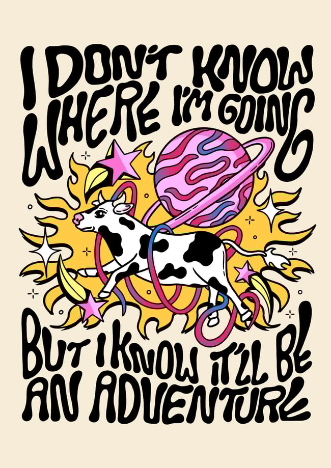 Cosmic cow adventure - PRINT