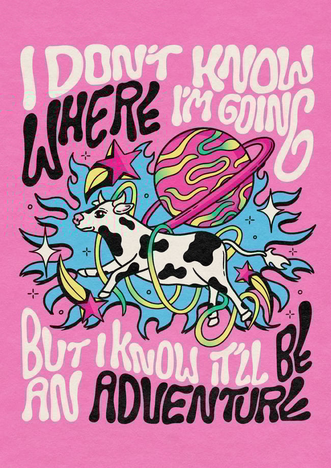 Cosmic cow adventure - PRINT