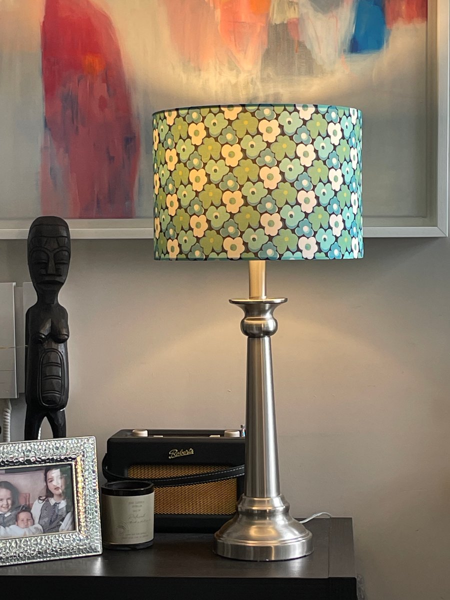 Flower Bump Teal Shade 30cm | Lola's Lampshades