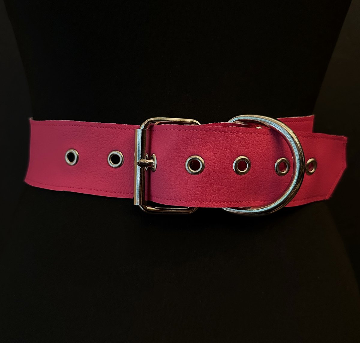 Double ring double chain cincher Barbie Pink