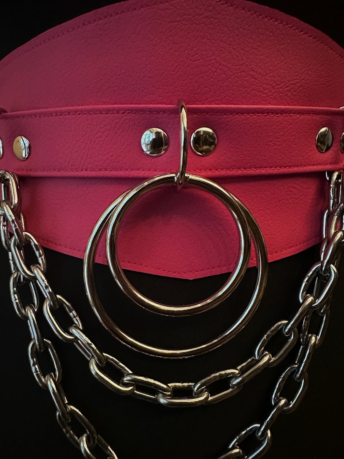 Double ring double chain cincher Barbie Pink 