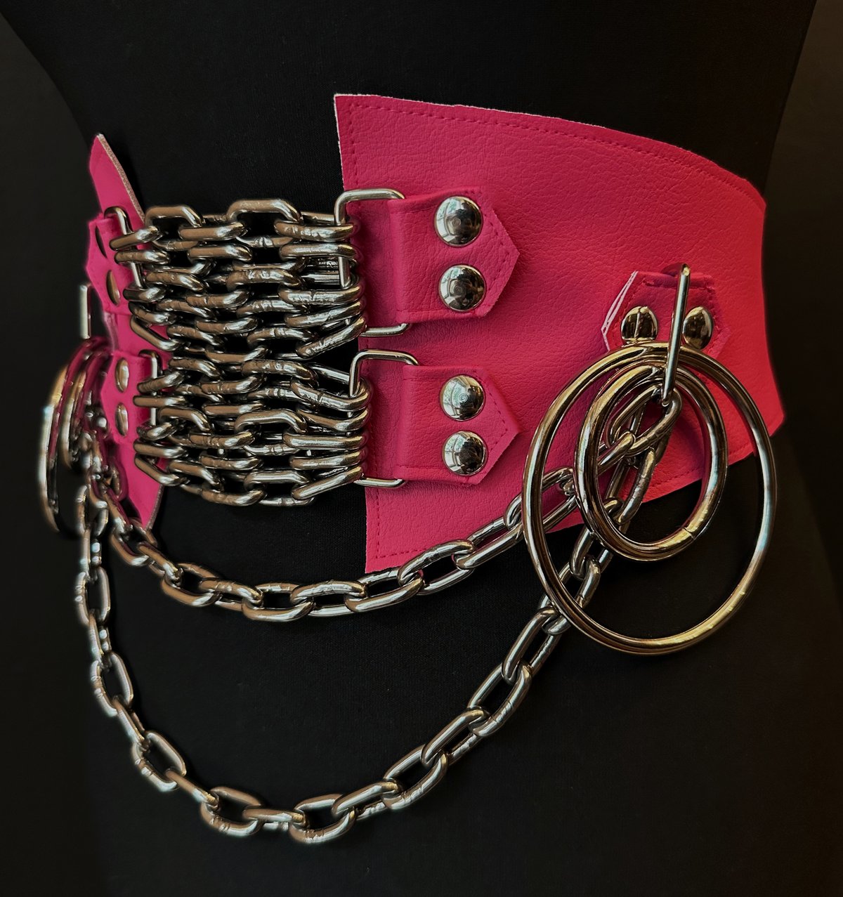Ksena waist cincher belt Barbie Pink
