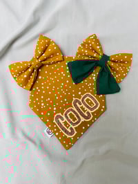 Image 4 of Mustard Dots Sailor Bow / Bow Ties