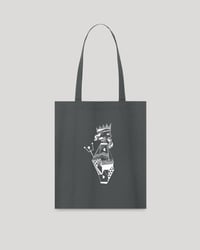 Image 1 of Tote bag Poseidon: Anthracite - White